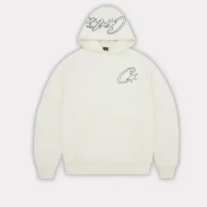 CORTEIZ SATIN C STAR APPLIQUÉ HOODIE OFF WHITE