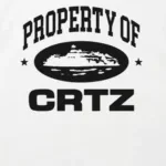 Corteiz OG Propriété De Crtz T-Shirt Blanc