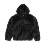 VESTE À CAPUCHE EN FOURRURE CORTEIZ NOIR