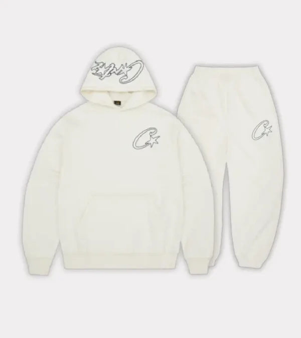 SURVÊTEMENT À APPLICATION C STAR SATIN CORTEIZ OFF WHITE