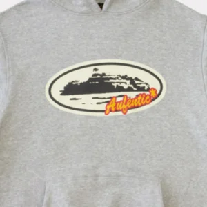 Sweat à capuche Corteiz Aufentic Gris